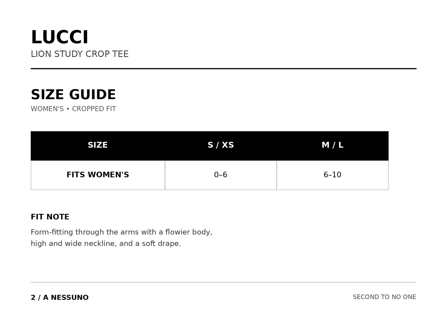 LUCCI Women s Lion Study Crop Tee