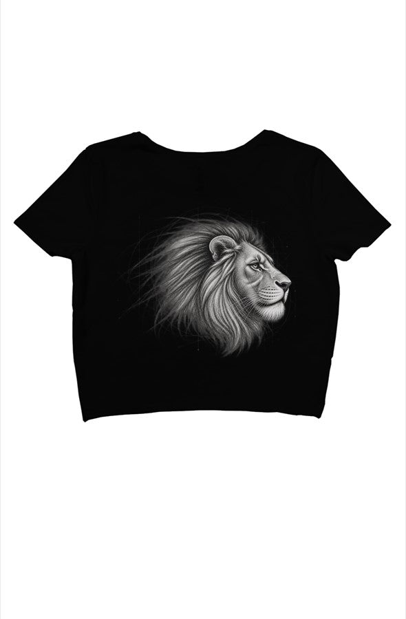 LUCCI Women s Lion Study Crop Tee
