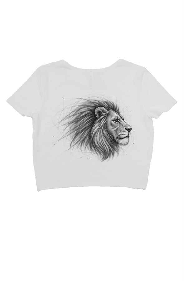 LUCCI Women s Lion Study Crop Tee