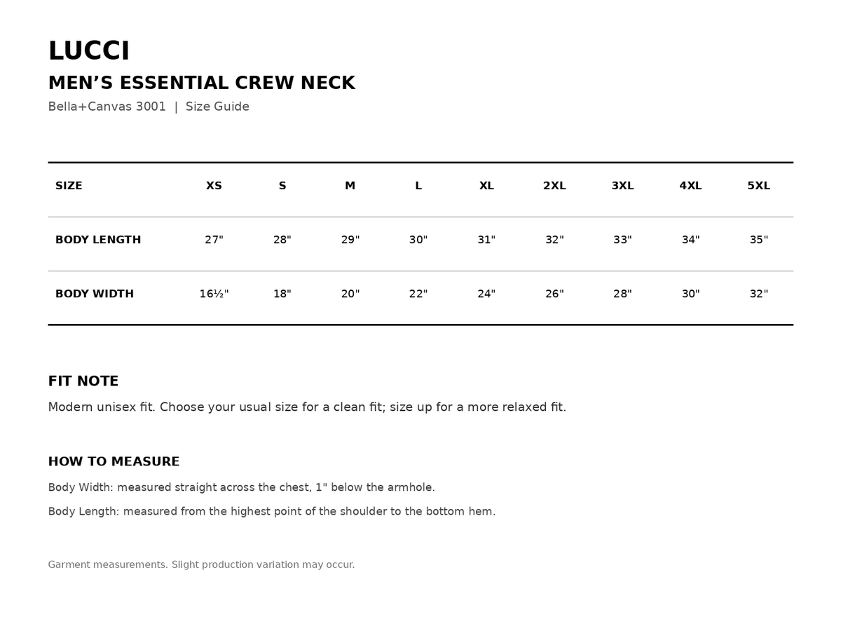 LUCCI Men’s Crew Essential