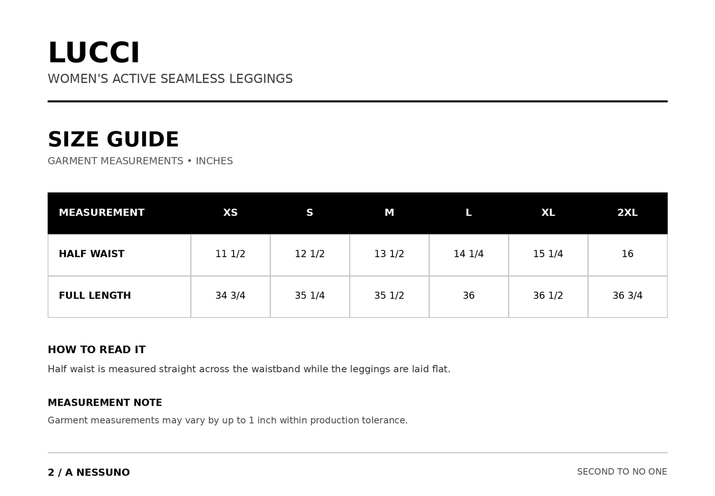 LUCCI Women s 2 A NESSUNO Seamless Leggings